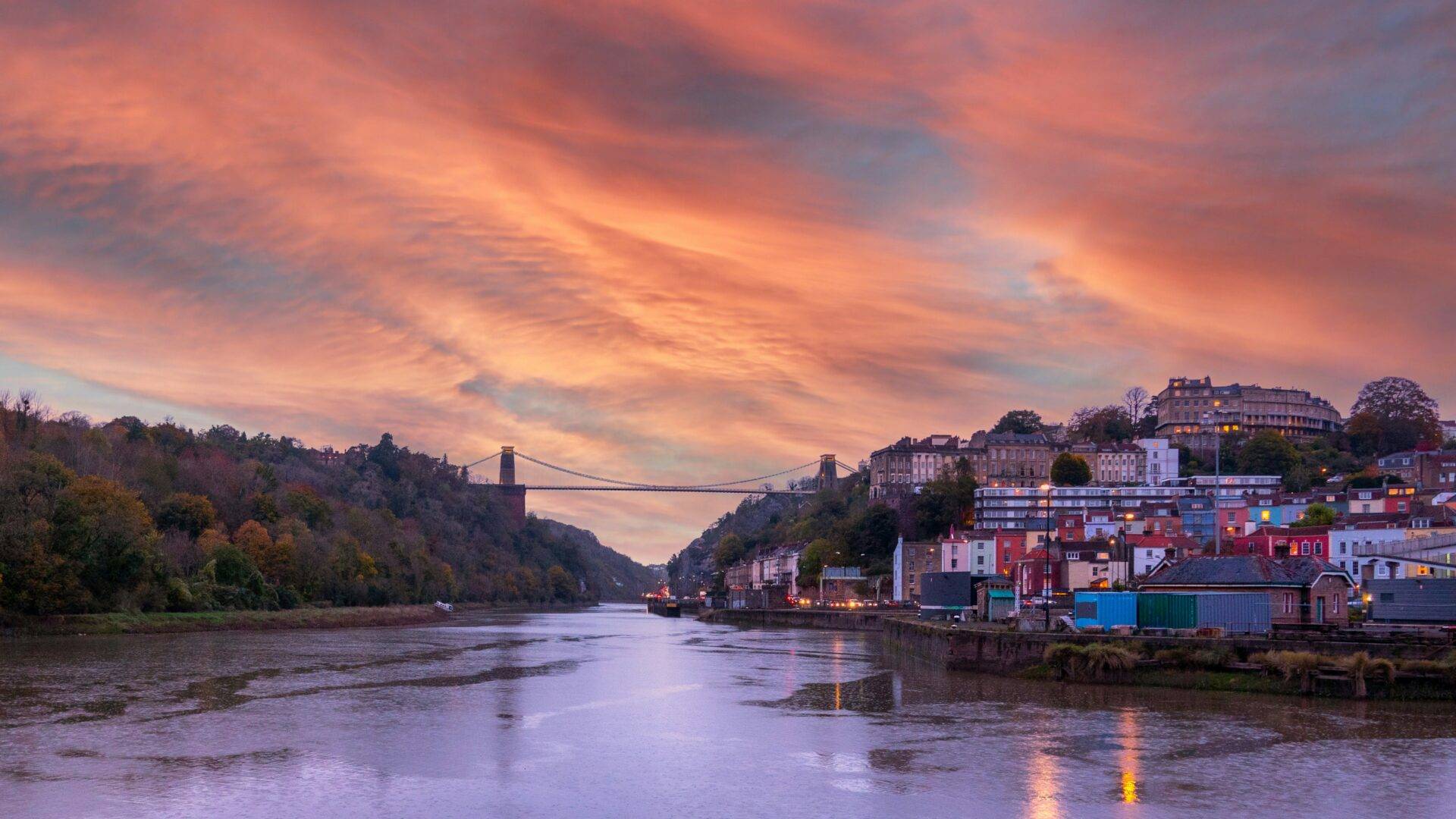 Clifton Suspension Bridge at sunset