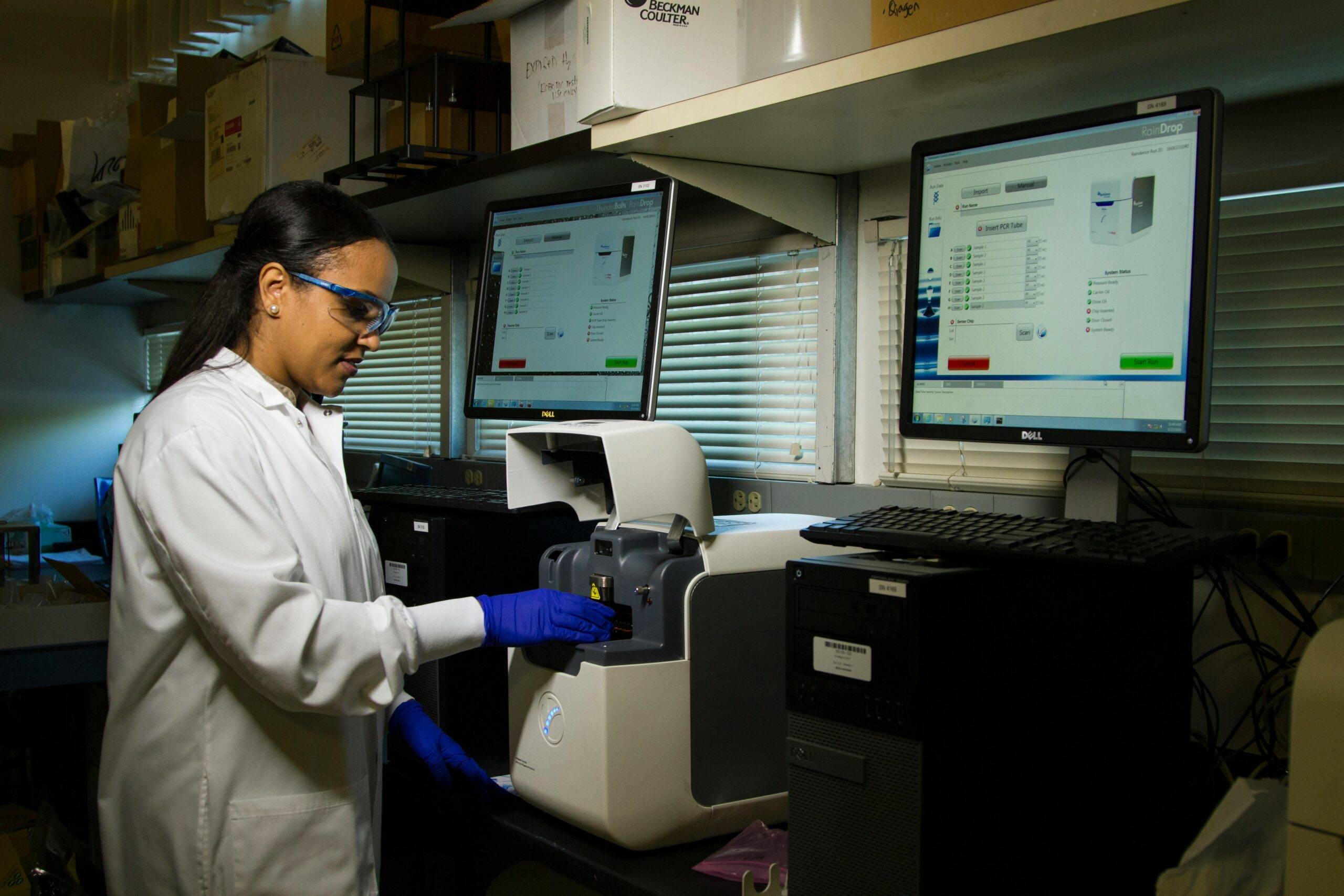 Person working in laboratory 
